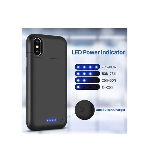 6200mAh Power Bank Battery Charger Charging Case Cover For iPhone 6.1 XR MAX NEW - Picture 1 of 10
